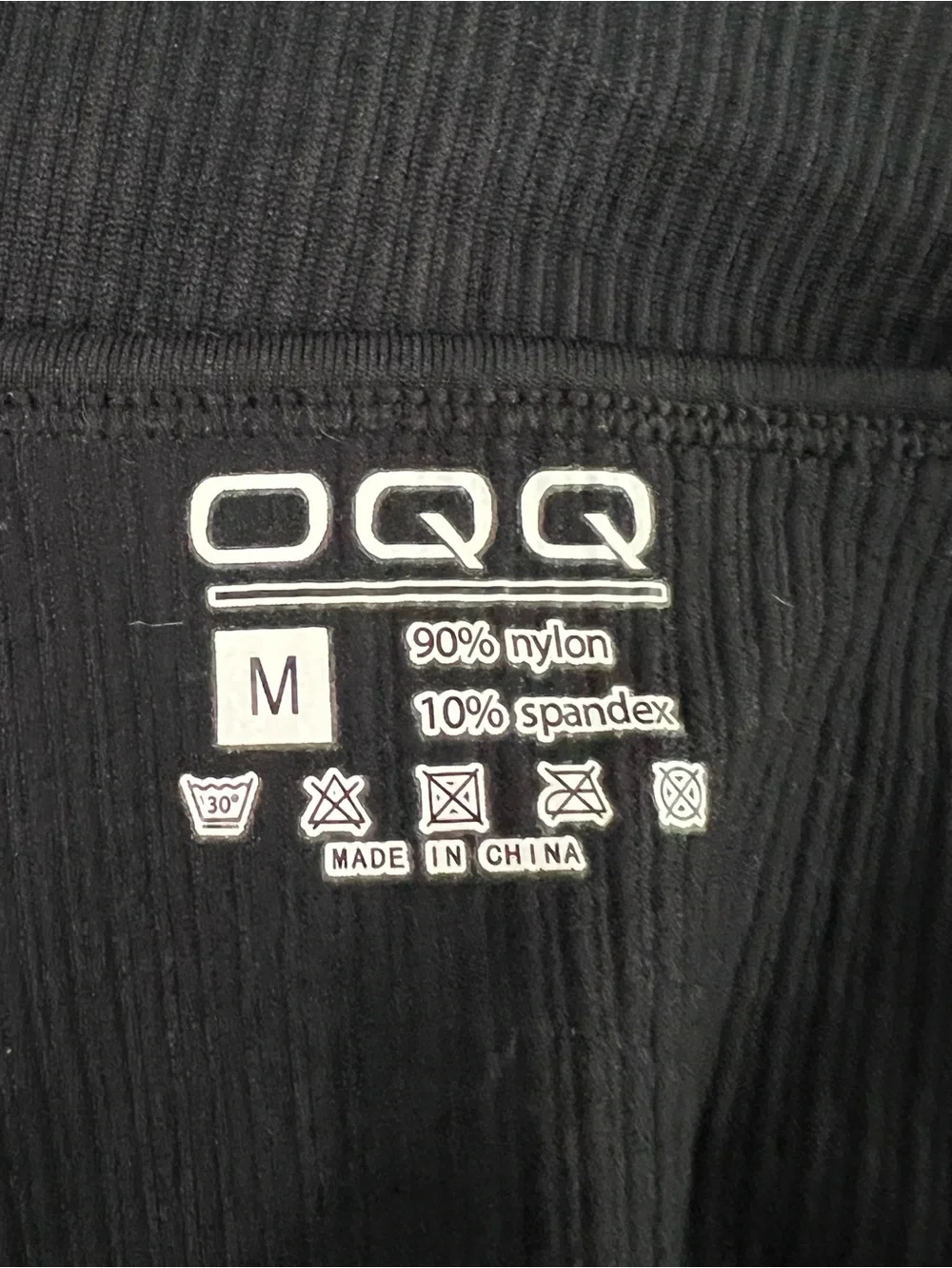 OQQ Square Neck Sleeveless Seamless Romper Ribbed Black Sz Medium - Picture 7 of 7